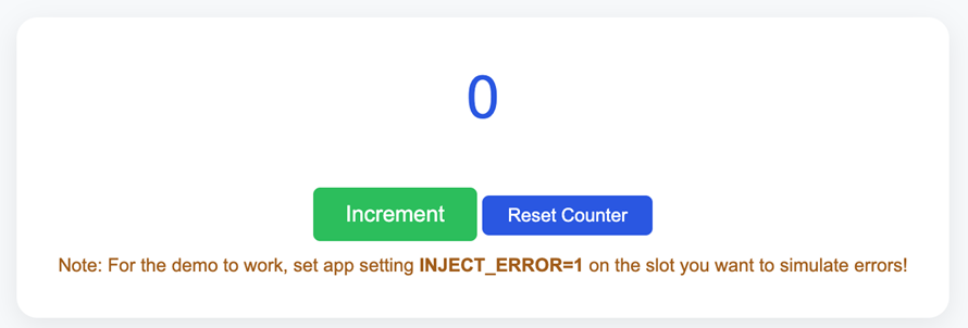 Screenshot des .NET-Beispiels im primären Slot