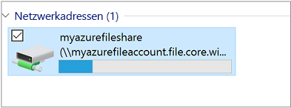 Screenshot of a mounted share in File Explorer.