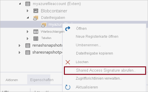 Get Shared Access Signature