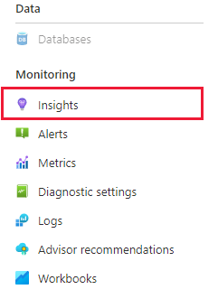 Screenshot der Azure Data Explorer-Erfassung für Monitoring Insights