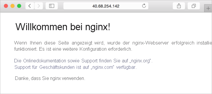 NGINX-Standardwebsite