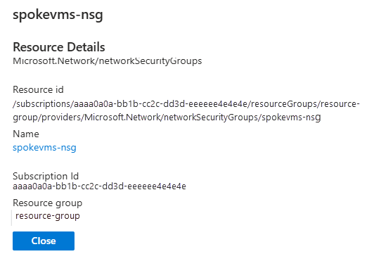 Screenshot: Ressourcendetails für Netzwerkmanager aus Ergebnisse der Analyseabsicht.