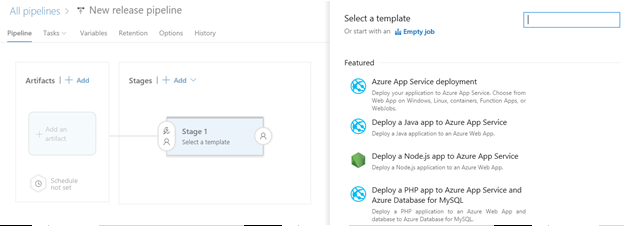 Fügen Sie eine leere Pipelinevorlage als Releaseaufgabe für Azure DevOps im Visual Studio-BizTalk Server-Projekt hinzu.