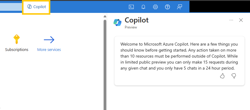 <Copilot auf Azure-Portal>