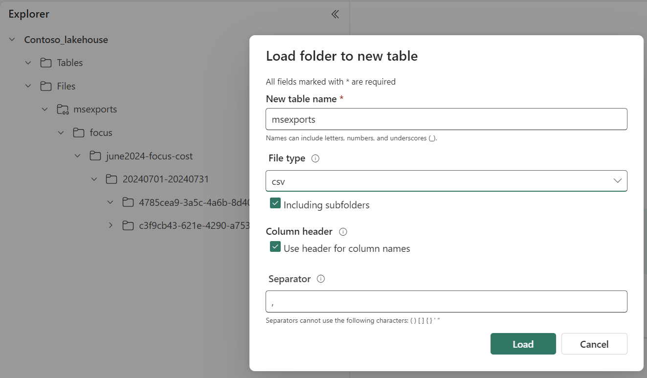 Screenshot der neuen Tabellenoptionen.