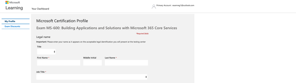 Bestätigen von Details im Microsoft-Zertifizierungsprofil