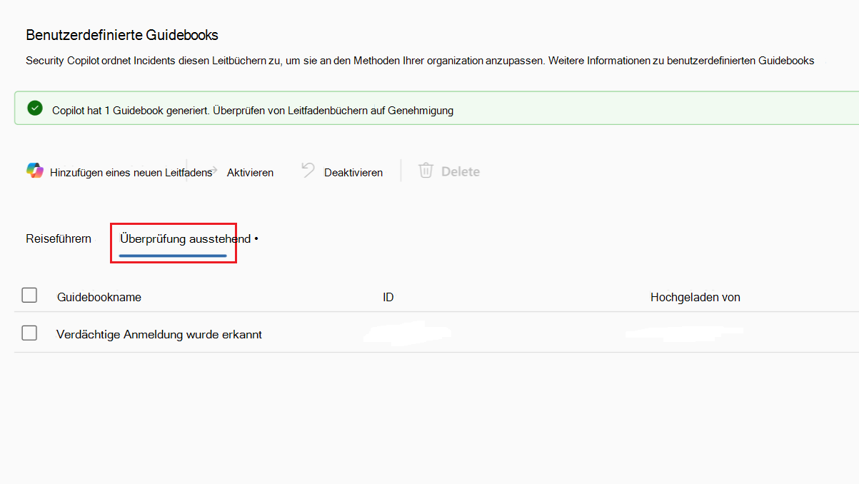 Screenshot der Registerkarte 