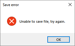 Ein Warnmeldungsfeld für WPF mit einem Symbol, einer Beschriftung und einem Text.