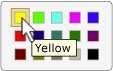 Farbwähler mit Hervorhebung von Gelb.