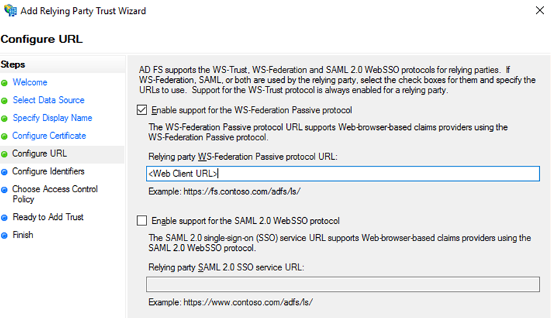 AD FS Configure URL AD FS Configure URL.