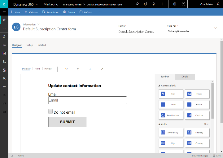 Der Formulardesigner Der Formulardesigner.
