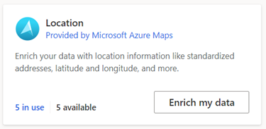 Azure Maps-Kachel.