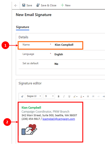 Fügen Sie eine neue E-Mail-Signatur hinzu Eine neue E-Mail-Signatur hinzufügen