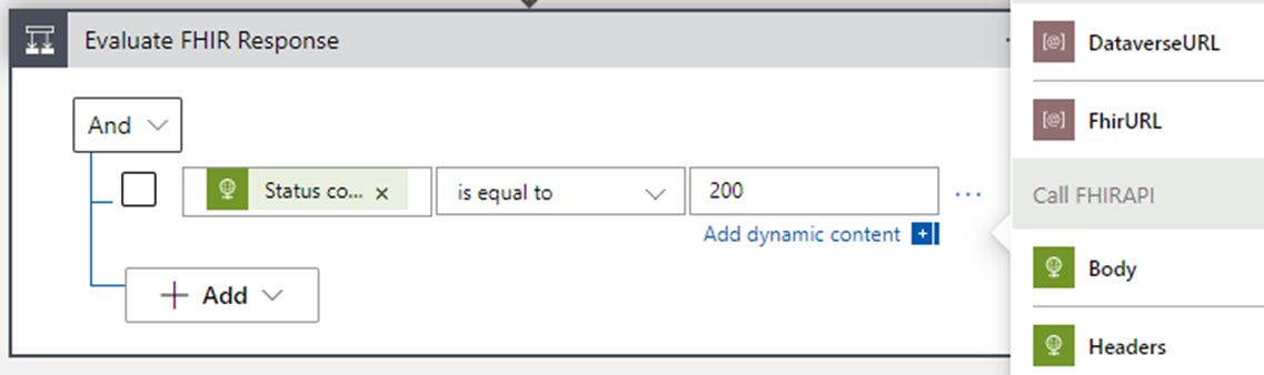 Ein Screenshot zeigt den Bedingungsparameter.