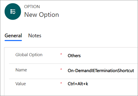 Ändern von On-DemandIETerminationShortcut.