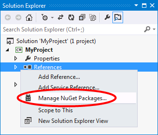 Manage NuGet Packages