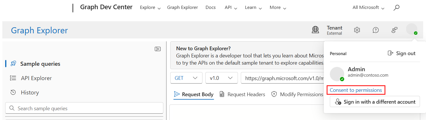 Screenshot, der die Zustimmung zu Berechtigungen zeigt.