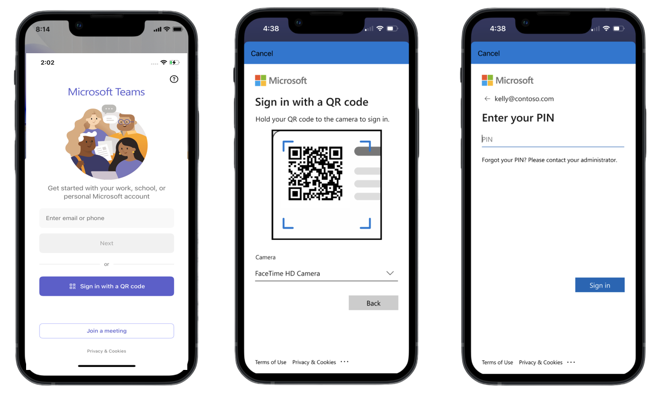 Screenshot, der die Microsoft Teams-Anmeldeerfahrung zeigt.