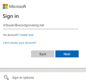Screenshot, der zeigt, wie Sie einen Benutzerprinzipalnamen eingeben.