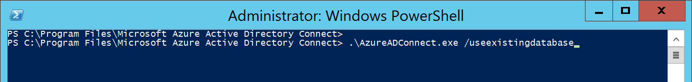 Screenshot that shows the command described in the step in PowerShell.