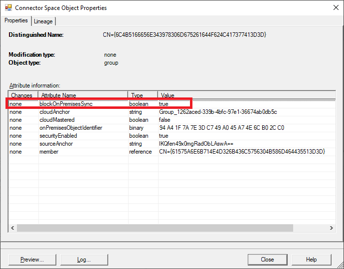 Screenshot zum Blockieren des Datenflusses.