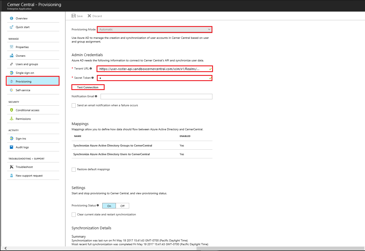 Cerner Central Provisioning