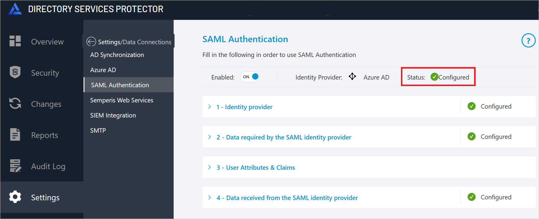 Page Screenshot shows the status of configuration.