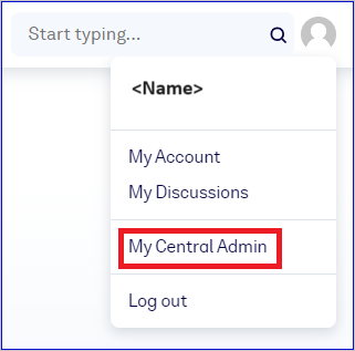 Screenshot: getAbstract-Option „My Central Admin“ (Meine zentrale Verwaltung)