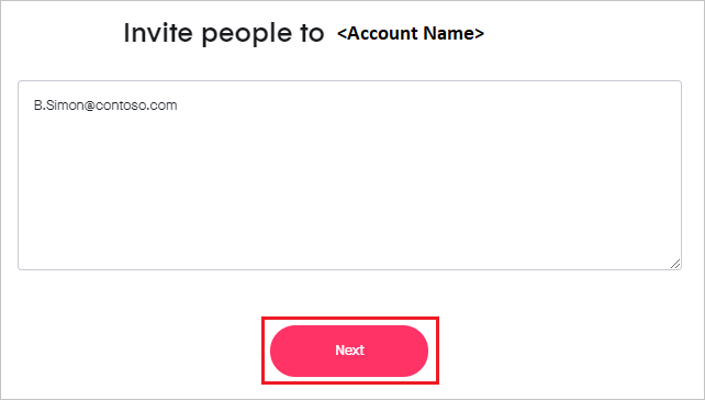 Screenshot: Dialogfeld „Invite“ (Einladen), in dem Sie Adressen eingeben können