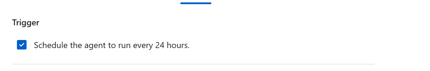 Screenshot des Zugriffsüberprüfungs-Agent-Triggers.