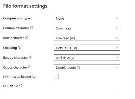 Screenshot: Einstellungen des Zieldateiformats.