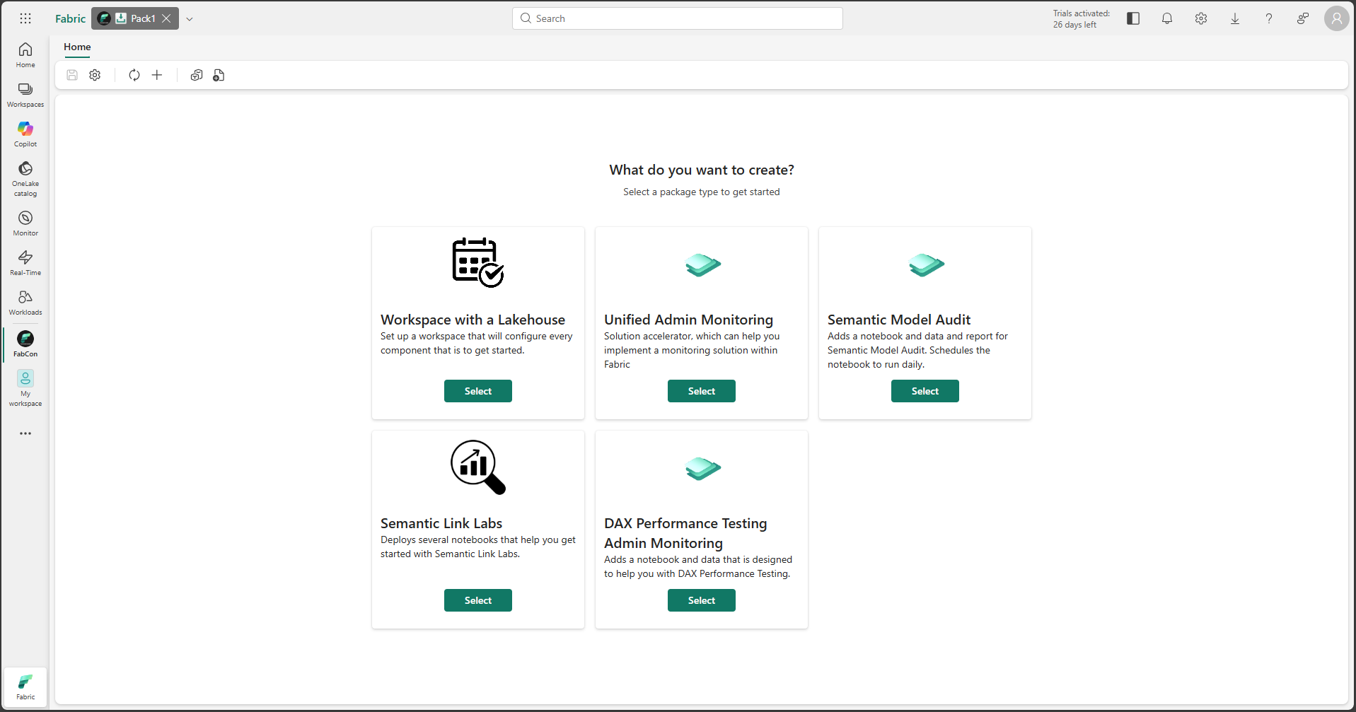 Screenshot des Paketinstallationsprogrammelements mit Bereitstellungs-Assistent und Paketkonfiguration.