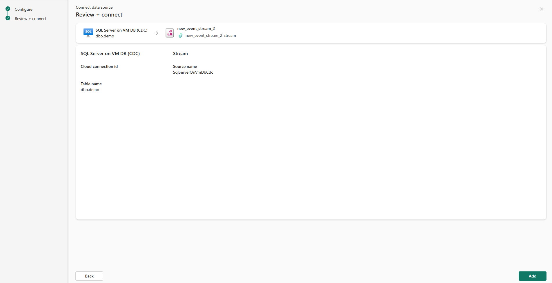Screenshot: Auswahl der Schaltfläche „Hinzufügen“.