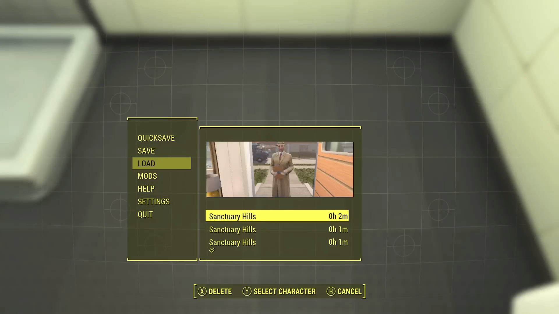 Fallout 4 Screenshot mit dem Menü 