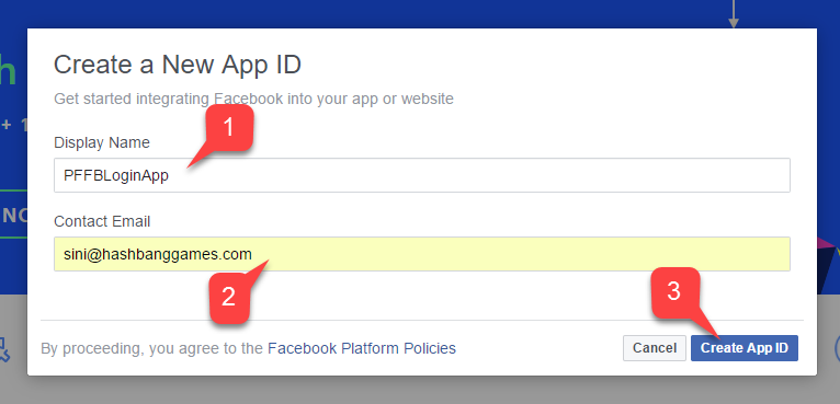 neue App-ID Facebook
