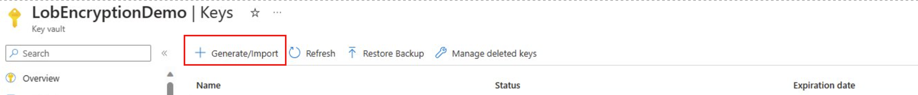 Screenshot der Anwendungsseite mit hervorgehobener Option 