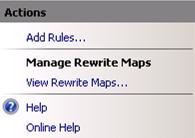 Screenshot of the Actions menu showing the Add Rules option.