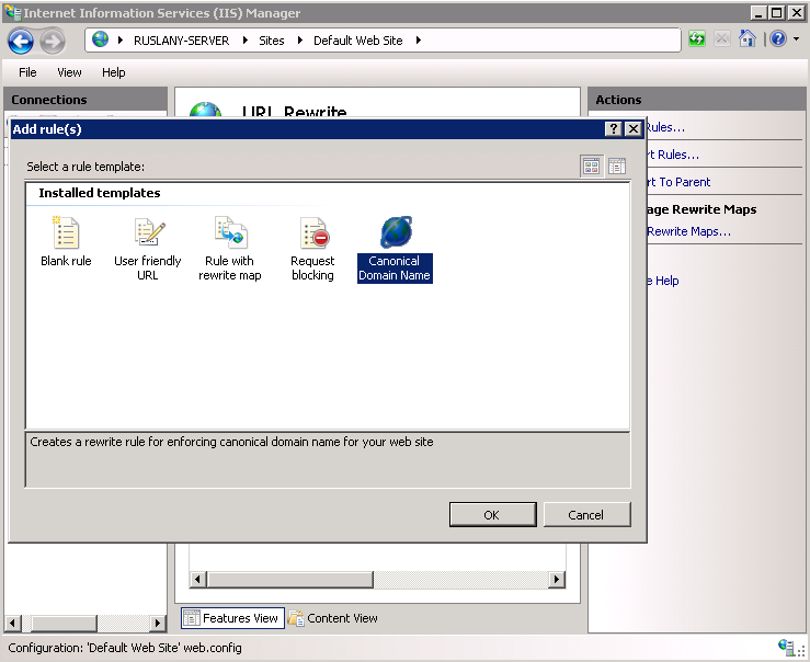 Screenshot of Add rule(s) dialog with 