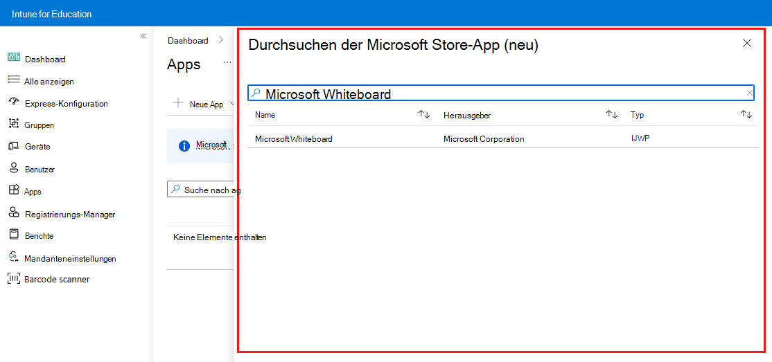 Beispielbild des im Microsoft Store-App-Katalog verwendeten Suchfilters mit einem Ergebnis, das mit den Suchbegriffen übereinstimmt.