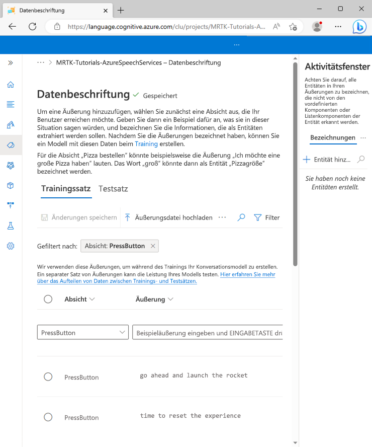 Screenshot of the updated Data labeling page.