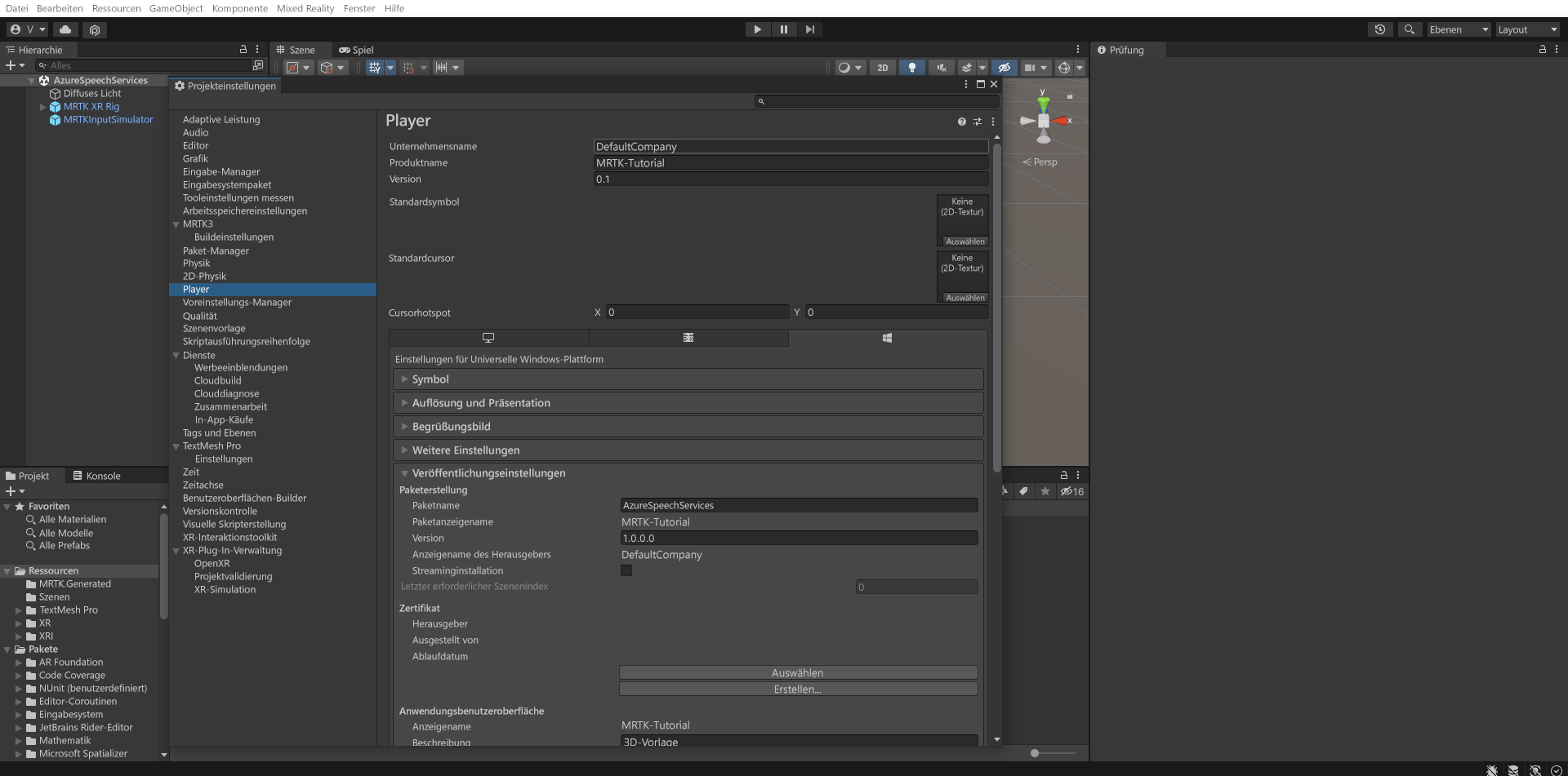 Screenshot of Configuring capabilities.