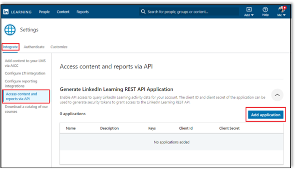 linkedin-learning-add-api-keys-screen