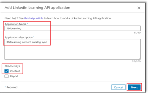 linkedin-learning-api-content-sync-screen