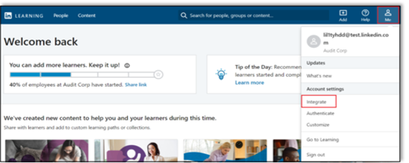 linkedin-learning-integration-navigation-screen