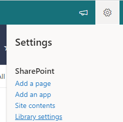 Navigate to library settings.