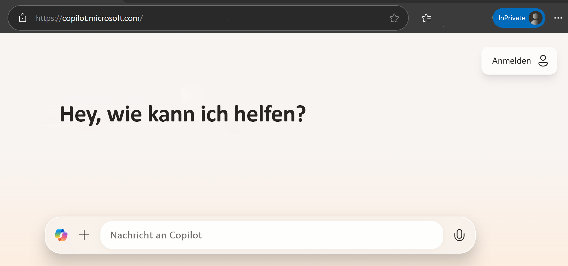 Screenshot, der die kostenlose Microsoft Copilot-Heimanwenderversion zeigt, die für persönliche Aufgaben genutzt werden kann.