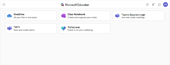 Screenshot der Microsoft 365 LTI-Integration.