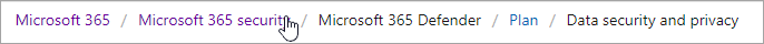 Microsoft 365 Breadcrumbs.