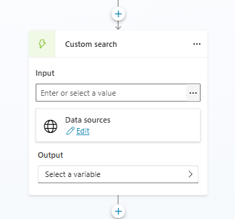 Screenshot des benutzerdefinierten Suchknotens.