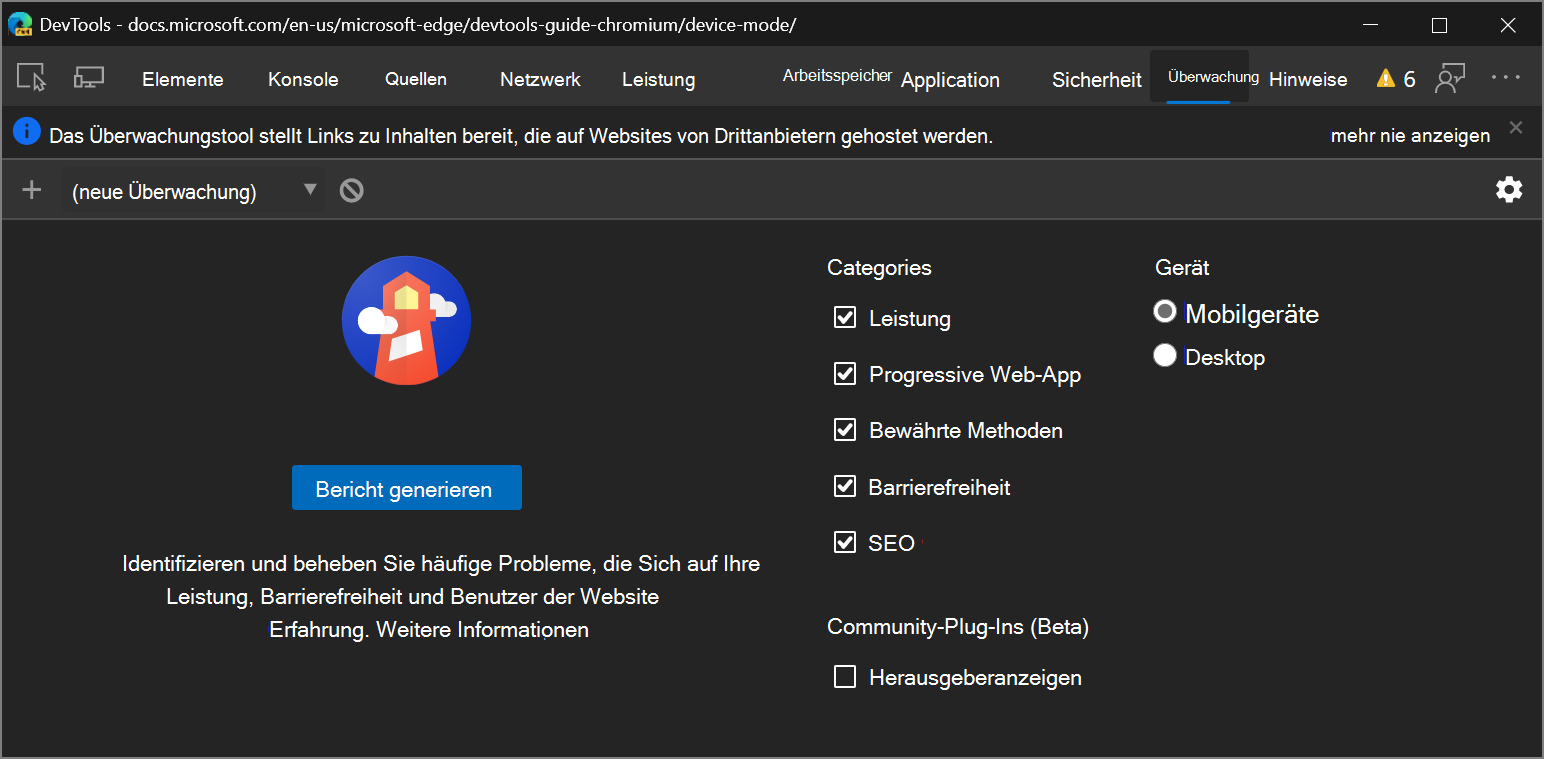 Die neue Benutzeroberfläche für die Konfiguration